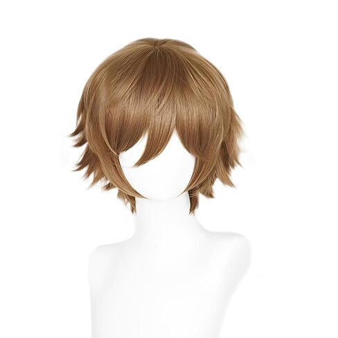 AICOS Dark Blue Cosplay شعر مستعار للرجال الأزرق المستعار أنيمي قصير مع الانفجارات الشديدة للهزلية ، حفلة أزياء عيد الهالوين in Kuwait