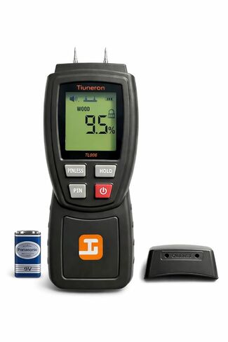Dual Mode Moisture Meter for Wood and Building Materials, Pin & Pinless 2-in-1 Moisture Detector with Backlight & Buzzer, Digital Water Leak Tester for Hardwood, Softwood, Drywall & Masonry in Saudi Arabia