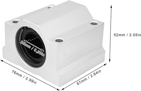 SC25UU 25mm Aluminum Linear Motion Ball Bearing Slide Block, High Precision CNC Linear Unit, Strong Load Bearing, Oil Lubricated, for High Speed Equipment in Kuwait