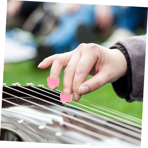 Kisangel 8pcs Silicone Guzheng Nail Protectors Medium Breathable Finger Covers for Beginners and Professionals Comfortable Guzheng Playing in Saudi Arabia
