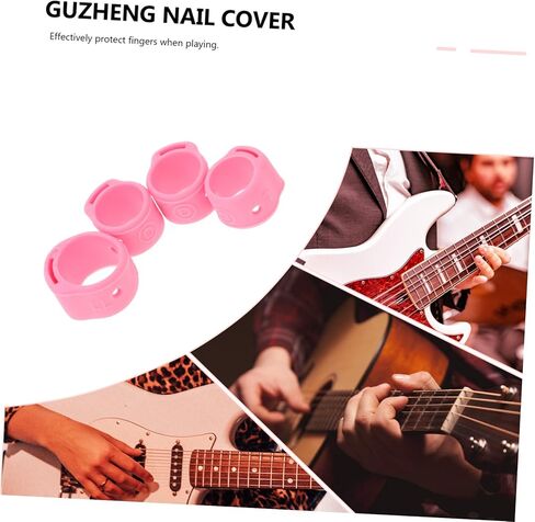 Kisangel 8pcs Silicone Guzheng Nail Protectors Medium Breathable Finger Covers for Beginners and Professionals Comfortable Guzheng Playing in Saudi Arabia