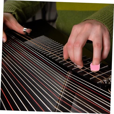 Kisangel 8pcs Silicone Guzheng Nail Protectors Medium Breathable Finger Covers for Beginners and Professionals Comfortable Guzheng Playing in Saudi Arabia