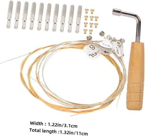 Holibanna Lyre String Nail Wrench Kit Lyre Metal Strings Professional Tuning Tool in Saudi Arabia