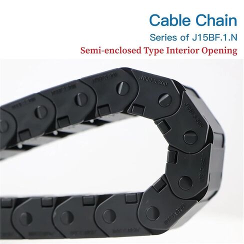 Cable Chain Semi-Enclosed Interior Opening 15x15 15x20 15x30 Drag Plastic Towline Transmission Machine Accessories(48mm,15x50 mm) in Saudi Arabia