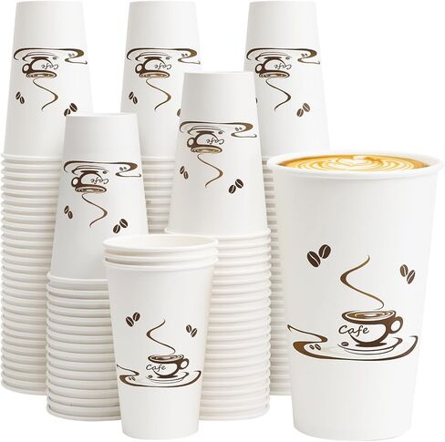 Lamosi Coffee Cups 12 oz 240 Pack, Disposable Paper Cups for Hot or Cold Drinks, Insulated Leakproof Cup for Cafe, Office, hotel and Home in Saudi Arabia