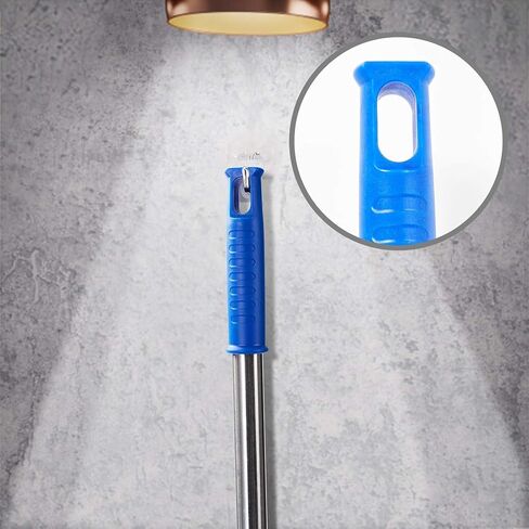 Dusters for Cleaning High Ceiling Fan, Microfiber Feather Duster with 30'' to 100'' Telescoping Extension Pole, Long Extendable Duster for Home Car Furniture Cobweb - Blue in Saudi Arabia
