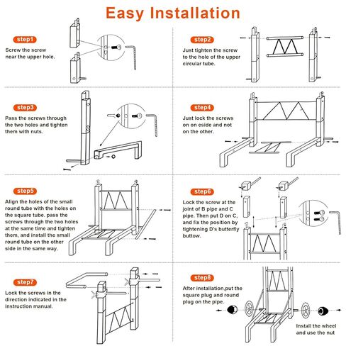 حامل حقيبة أوراق معدنية، حامل أكياس قمامة قابل للتعديل بسعة 50-55 جالون، عربة أكياس قمامة ذات تصميم إضافي الارتفاع مع عجلات، حامل أكياس القمامة مناسب لتنظيف الفناء والحديقة والتخييم والتجمع in Kuwait