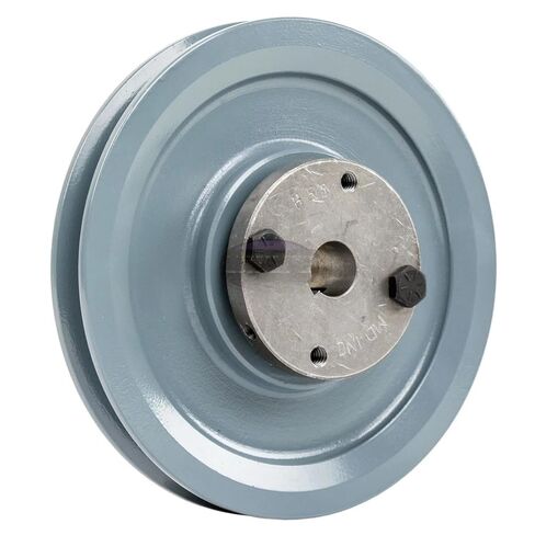 BK52H/H-5/8 Cast Iron 5" Single Groove Pulley Belt B Section 5L w/ 5/8" Sheave Bushing - for Masterdrive Compressor Pulley Replacement- Cast Iron Single Groove Sheave Pulley- Gray Solid Steel Bushing in Saudi Arabia