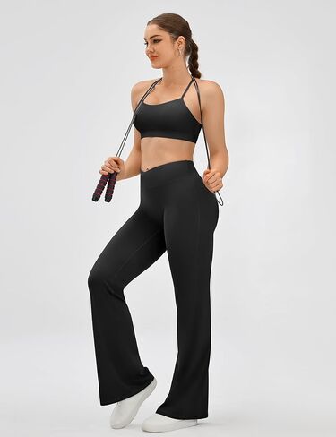 EUYZOU Yoga Pants Women High Waist Casual Soft Crossover Straight Leg Bottoms Leggings in Saudi Arabia