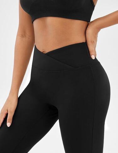 EUYZOU Yoga Pants Women High Waist Casual Soft Crossover Straight Leg Bottoms Leggings in Saudi Arabia