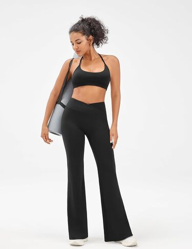 EUYZOU Yoga Pants Women High Waist Casual Soft Crossover Straight Leg Bottoms Leggings in Saudi Arabia