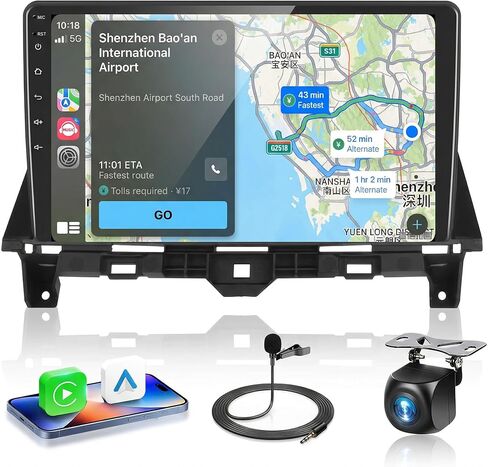 [4+64g] 4 Corer Android Car Radio for Honda Accord 8th 2008-2013 ، Radio Car with Carplay و Android Auto ، 10 "شاشة تعمل باللمس مع كاميرا احتياطية ، Bluetooth 5.0 ، WiFi & GPS ، SWC ، AI DSP/EQ/FM/RDS in Kuwait