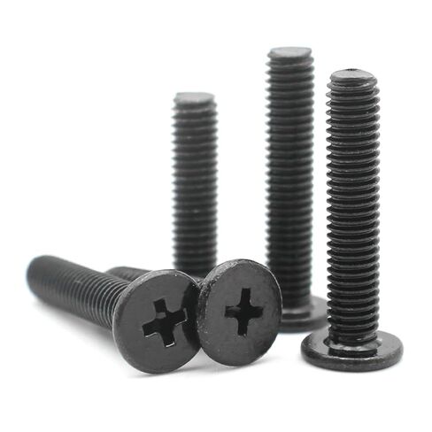 M2.5 M3 3/4/5/6/8-20mm Black 304 Stainless Steel Cross Phillips Flat Wafer Head Screw Bolt 30Pcs(6mm,M2.5 (30pcs)) in Kuwait