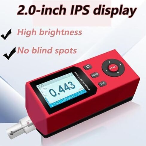 Portable Surface Roughness Tester, Handheld Profilometer with IPS Display, 14 Measurement Parameters, Up to 320μm Range,for Machining & Manufacturing Quality Control. in Saudi Arabia