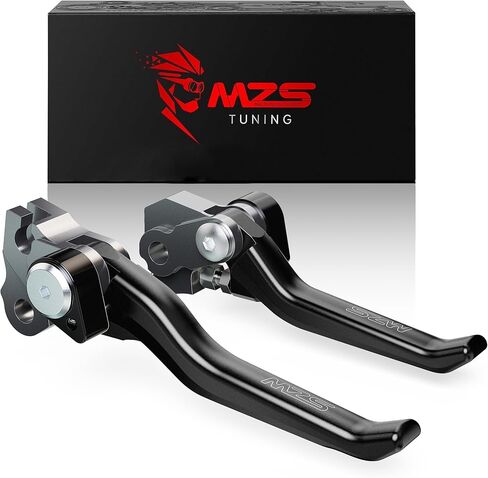 MZS Dirt Bike Clutch Brake Levers Compatible with KLX300 KLX300SM 2021-2024 / KLX230 KLX230R KLX230S KLX230SM 2020-2024 / KLX250 2008-2020, Pivot Adjustable Motorcycle Lever CNC Accessories Black in Saudi Arabia