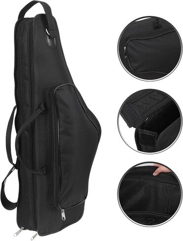 Luxshiny Thickened Shockproof Alto Sax Storage Bag Portable Saxophone Case with Adjustable Shoulder Straps for School Concerts and Travel Lightweight Protective Container for Adults in Kuwait