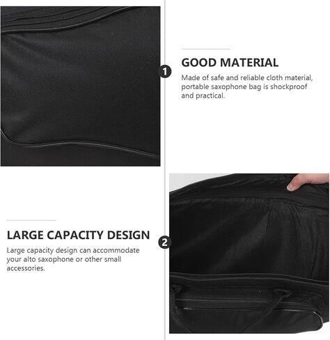 Luxshiny Thickened Shockproof Alto Sax Storage Bag Portable Saxophone Case with Adjustable Shoulder Straps for School Concerts and Travel Lightweight Protective Container for Adults in Kuwait