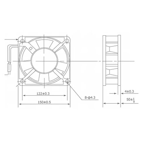 150 * 50 مم 230 أمبير 1505CHA2BL AC220/240V 0.22A 38W AC مروحة تبريد in Kuwait