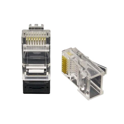 fengpeng 100PCS Crystal Head RJ45 CAT5 CAT5E Modular Plug Gold Plated Network Connector in Kuwait