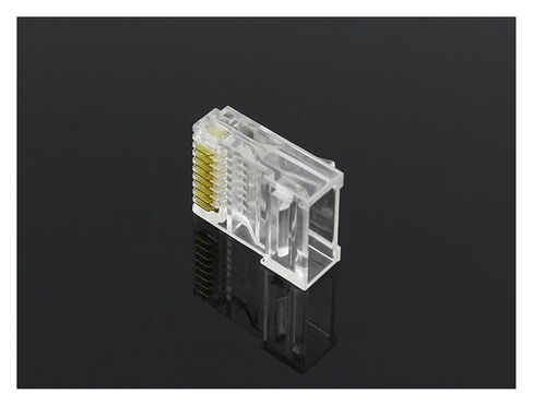 fengpeng 100PCS Crystal Head RJ45 CAT5 CAT5E Modular Plug Gold Plated Network Connector in Kuwait