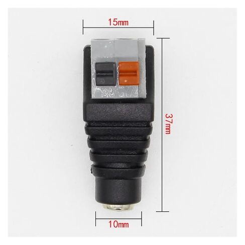 fengpeng 5pcs DC Male +5 pcs Female Connector 2.1 * 5.5mm Power Jack Adapter Plug Connector for 3528/5050/5730 Single Color led Strip in Kuwait