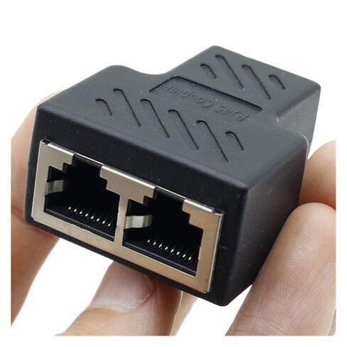 fengpeng 1pcs 1 to 2 Ways RJ45 LAN Ethernet Network Cable Female Splitter Connector A dapter in Kuwait