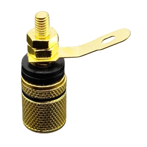 fengpeng 2pcs Gold Plated Amplifier Speaker Terminal Binding Post Banana Plug Socket Connector Suitable for 4mm Banana Plugs in Kuwait