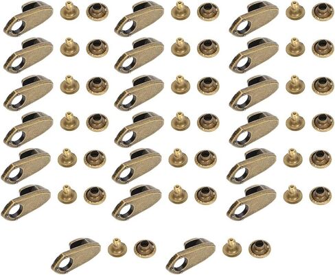 Alloy Boots Hook Rivets Fastener Piece Shoe Lace Hooks Press Stud Tools with 20 Sets Brass Eyelets Buckles for Climb Hiking Shoes Work Outdoor Mountaineering in Saudi Arabia