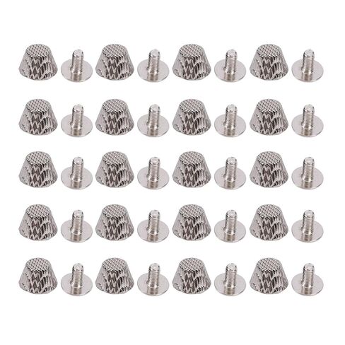 Screw Back Rivets Studs Buckle Shaped Sturdy Alloy Flat Head Nail Head Studs with Cross Screws for Leather Crafts Handbags and Clothing Silver 20 Sets in Saudi Arabia