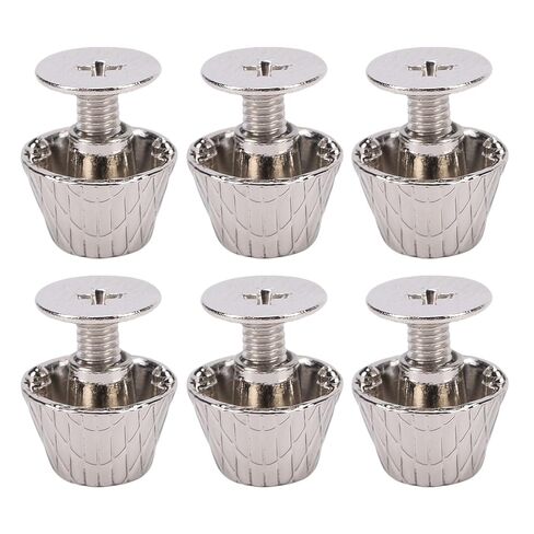 Screw Back Rivets Studs Buckle Shaped Sturdy Alloy Flat Head Nail Head Studs with Cross Screws for Leather Crafts Handbags and Clothing Silver 20 Sets in Saudi Arabia