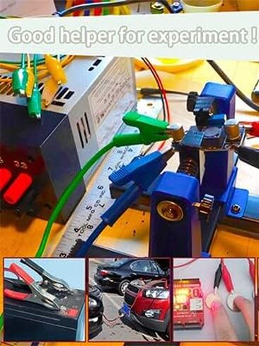 Fielect 2Pcs 50A Heavy-Duty Insulated Alligator Clips Battery Cable Clips Battery Crocodile Electrical Test Clamps Battery Charger Clamp for Car Auto Vehicle Boat, Red Black in Saudi Arabia