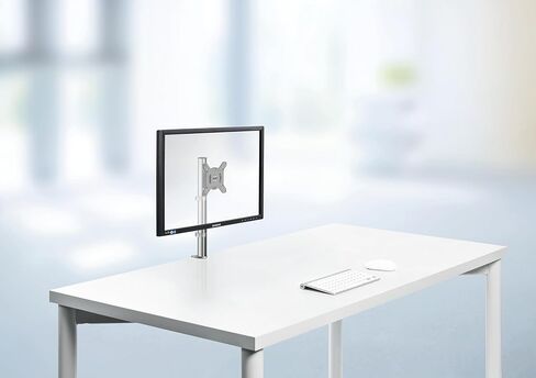 جهاز My C Monitor واحد مع قاعدة مشبك المكتب ، قابلة للتعديل للعرض المريح ، والتركيب السهل ، ومثالي للمكاتب المنزلية ، والفضة in Kuwait