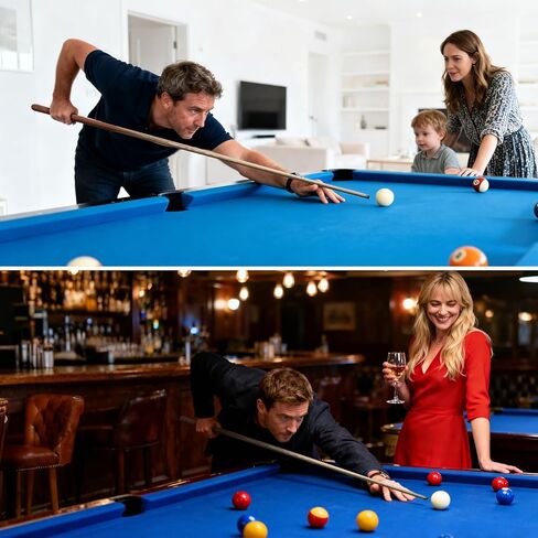 AKLOT Pool Cues Sticks, 57" /36" Billiard Cues Sticks 13/12mm Tip One Piece Wood Pool Cue with 20/12oz Pool Sticks for Adults Beginners Small Spaces Bar in Saudi Arabia