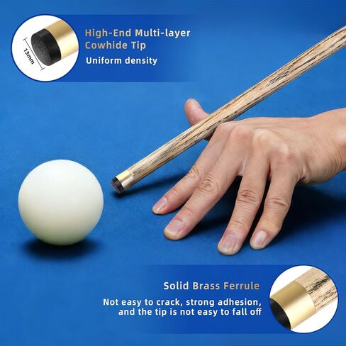 AKLOT Pool Cues Sticks, 57" /36" Billiard Cues Sticks 13/12mm Tip One Piece Wood Pool Cue with 20/12oz Pool Sticks for Adults Beginners Small Spaces Bar in Saudi Arabia
