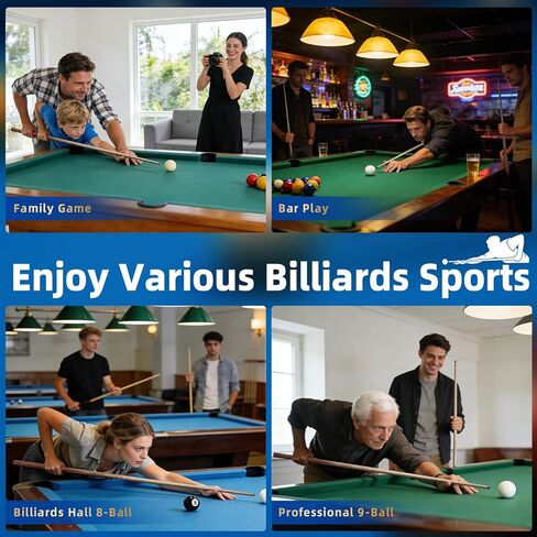AKLOT Pool Cues Sticks, 57" /36" Billiard Cues Sticks 13/12mm Tip One Piece Wood Pool Cue with 20/12oz Pool Sticks for Adults Beginners Small Spaces Bar in Saudi Arabia