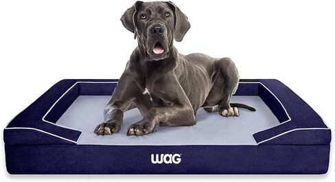 Sealy Lux Pet Dog Bed | Quad Layer Technology with Memory Foam, Orthopedic Foam, and Cooling Energy Gel. Machine Washable Cover. Extra Large, Navy in Kuwait