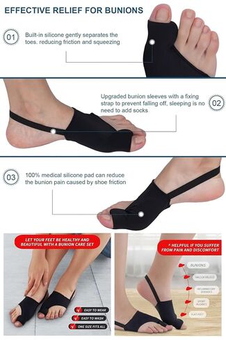 2PCS Bunion Corrector for Women & Men,Big Toe Separators-Bunion Splint-Bunion Pads-Hammer Toes Straightener-Toes Spacers Pain Relief, Comfortable & Breathable for Day/Night in Saudi Arabia