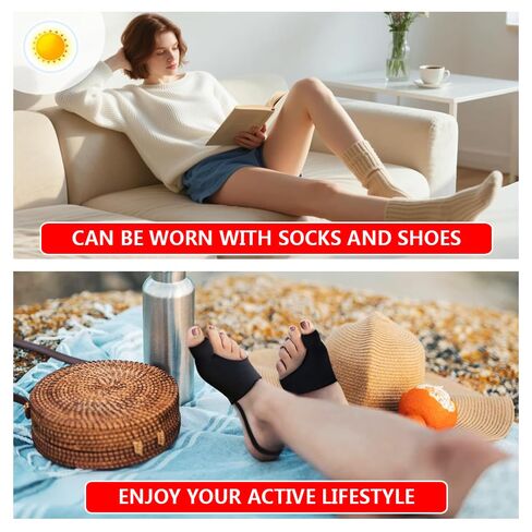2PCS Bunion Corrector for Women & Men,Big Toe Separators-Bunion Splint-Bunion Pads-Hammer Toes Straightener-Toes Spacers Pain Relief, Comfortable & Breathable for Day/Night in Saudi Arabia
