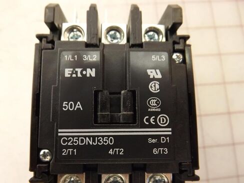 CUTLER HAMMER C25DNJ350B 50 AMP, 3 Pole, 240 VAC Coil, Box LUGS, Definite Purpose CONTACTOR, Open N-R in Saudi Arabia