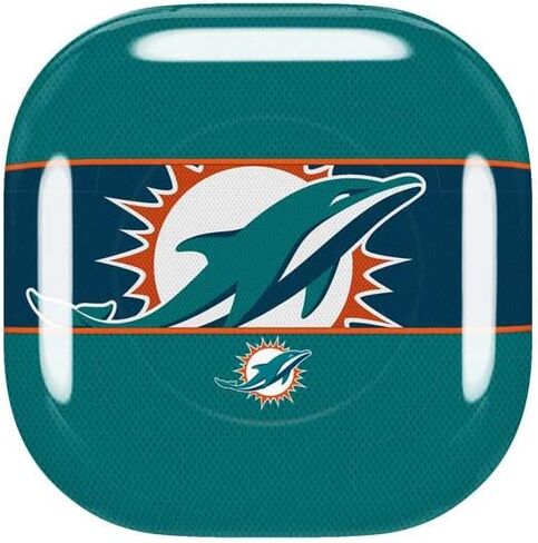 Skinit Decal Audio Skin Compatible with Samsung Galaxy Buds Pro - Officially Licensed NFL Miami Dolphins Zone Block Design in Saudi Arabia