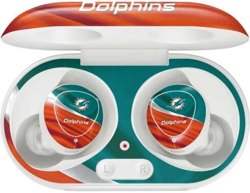 Skinit Decal Audio Skin Compatible with Samsung Galaxy Buds+ - Officially Licensed NFL Miami Dolphins Design in Saudi Arabia