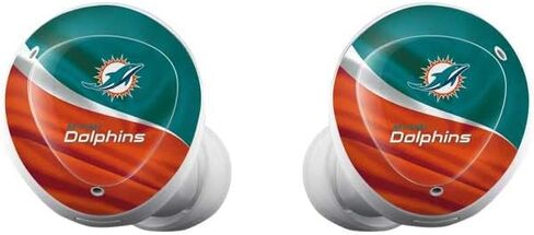 Skinit Decal Audio Skin Compatible with Samsung Galaxy Buds+ - Officially Licensed NFL Miami Dolphins Design in Saudi Arabia
