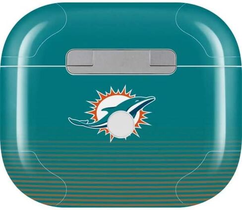 غلاف صوتي من Skinit متوافق مع Apple AirPods (الجيل الثالث، 2021) - تصميم مرخص رسميًا من NFL Miami Dolphins Breakaway in Saudi Arabia