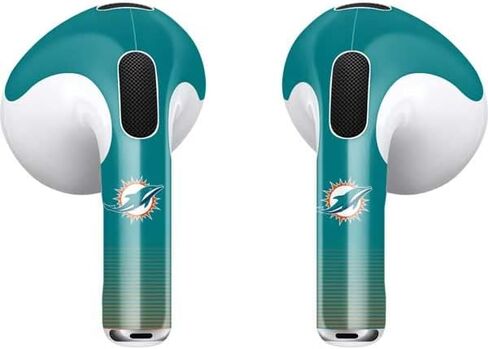 غلاف صوتي من Skinit متوافق مع Apple AirPods (الجيل الثالث، 2021) - تصميم مرخص رسميًا من NFL Miami Dolphins Breakaway in Saudi Arabia