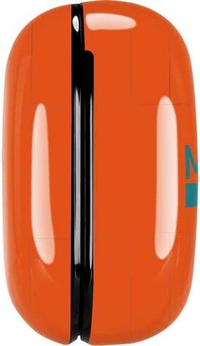 ملصق صوتي من Skinit متوافق مع Samsung Galaxy Buds Pro - تصميم سلسلة الأداء NFL Miami Dolphins Orange المرخص رسميًا in Saudi Arabia