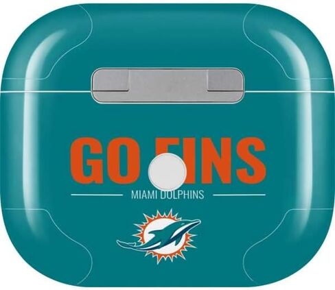 Skinit Decal Audio Skin Compatible with Apple AirPods (3rd Gen, 2021) - Officially Licensed NFL Miami Dolphins Team Motto Design in Saudi Arabia