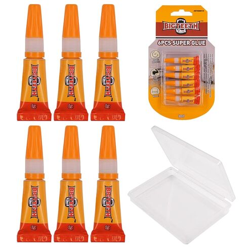 BIGTEETH Super Glue - 3pcs 0.07oz Strong Liquid Clear Super Glue for Home and Office Quick Repairs,All Purpose Adhesive for Ceramics, Porcelains, Plastics,Metals, Wood, Vinyl, Rubber, and More in Saudi Arabia