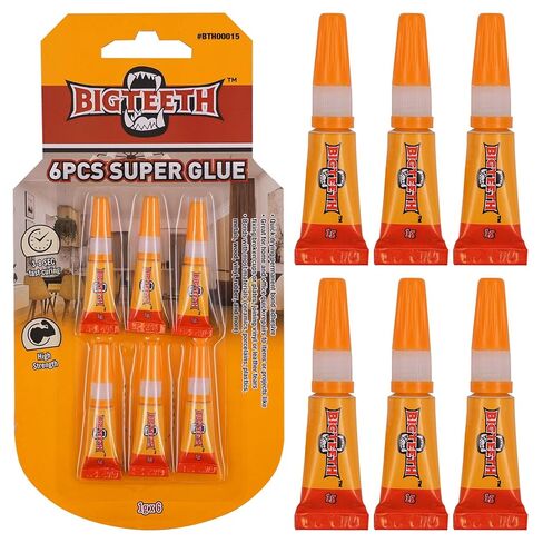 BIGTEETH Super Glue - 3pcs 0.07oz Strong Liquid Clear Super Glue for Home and Office Quick Repairs,All Purpose Adhesive for Ceramics, Porcelains, Plastics,Metals, Wood, Vinyl, Rubber, and More in Saudi Arabia