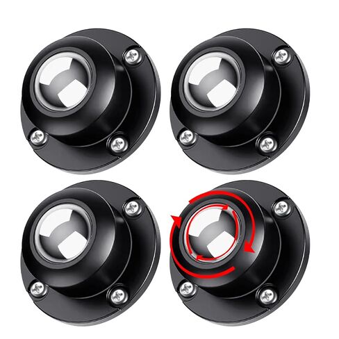 Self Adhesive Caster Wheels, Appliance Rollers for Kitchen Appliances, Stainless Steel Universal 360° Swivel Universal Wheel Mini Ball Transfer Roller,1 Inch Low Profile Swivel Wheels Black 4 Pack in Saudi Arabia