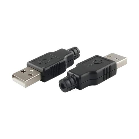 fengpeng 10pcs Type A Male Female USB 4 Pin Plug Socket Connector with Black Plastic Cover, Type-A for DIY Projects(10pcs Female Male) in Saudi Arabia